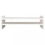 fehér tömör fenyőfa monitorállvány 50x27x15 cm