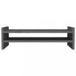 szürke tömör fenyőfa monitorállvány 50x27x15 cm