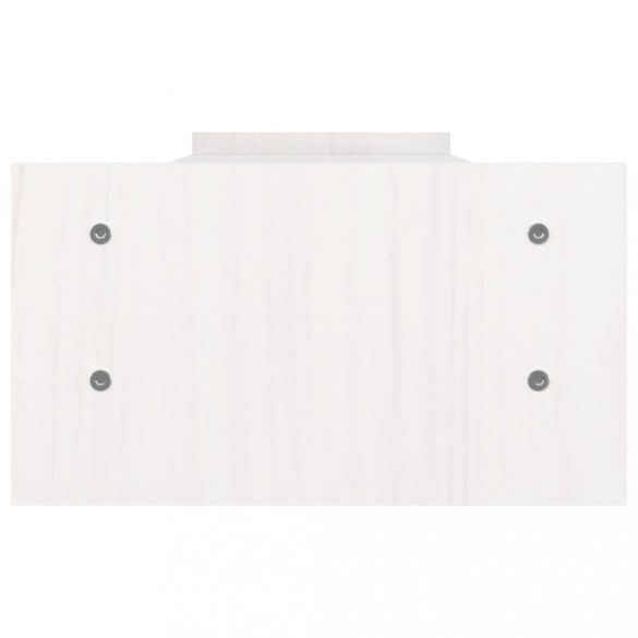 fehér tömör fenyőfa monitorállvány 100x27x15 cm