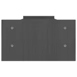 szürke tömör fenyőfa monitorállvány 100 x 27 x 15 cm