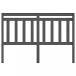 szürke tömör fenyőfa ágyfejtámla 126 x 4 x 100 cm