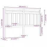tömör fenyőfa ágyfejtámla 140x4x100 cm
