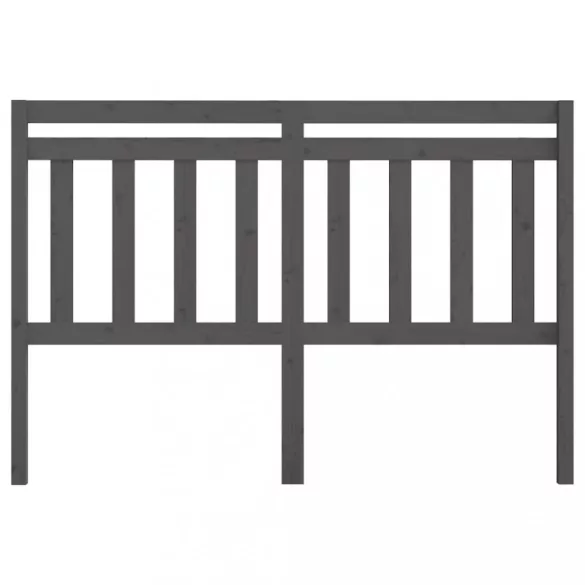 szürke tömör fenyőfa ágy fejtámla 156 x 4 x 100 cm