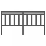 szürke tömör fenyőfa ágy fejtámla 186 x 4 x 100 cm