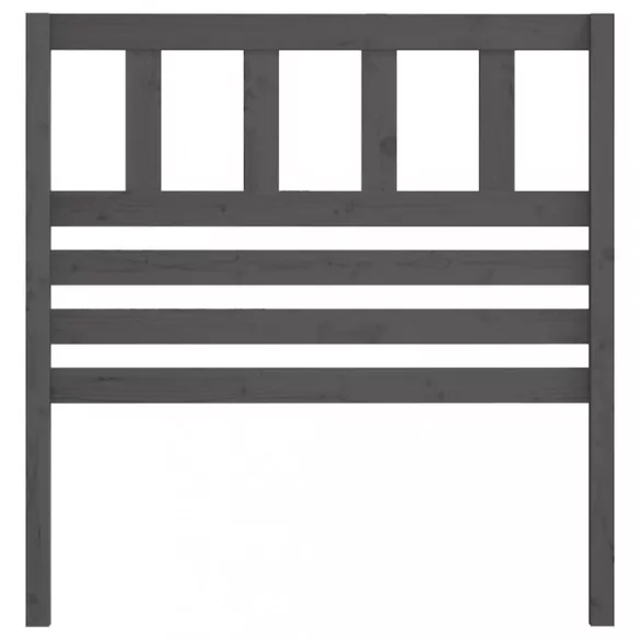 szürke tömör fenyőfa ágyfejtámla 81 x 4 x 100 cm