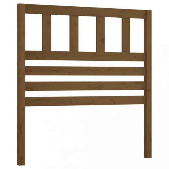 mézbarna tömör fenyőfa ágyfejtámla 96 x 4 x 100 cm