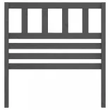 szürke tömör fenyőfa ágyfejtámla 106 x 4 x 100 cm