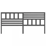 szürke tömör fenyőfa ágyfejtámla 206 x 4 x 100 cm