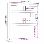 mézbarna tömör fenyőfa ágyfejtámla 96 x 4 x 100 cm