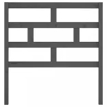 szürke tömör fenyőfa ágy fejtámla 106 x 4 x 100 cm