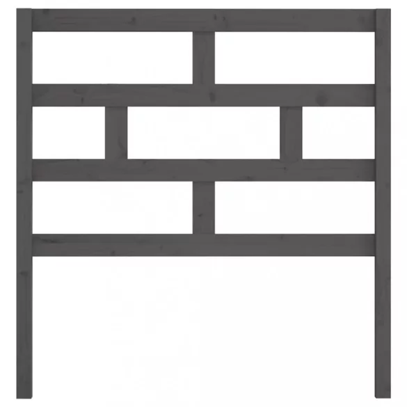 szürke tömör fenyőfa ágy fejtámla 106 x 4 x 100 cm