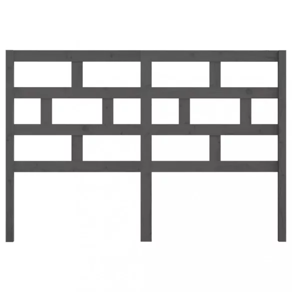 szürke tömör fenyőfa ágyfejtámla 156 x 4 x 100 cm