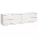 fehér tömör fenyőfa TV-szekrény 176 x 37 x 47,5 cm