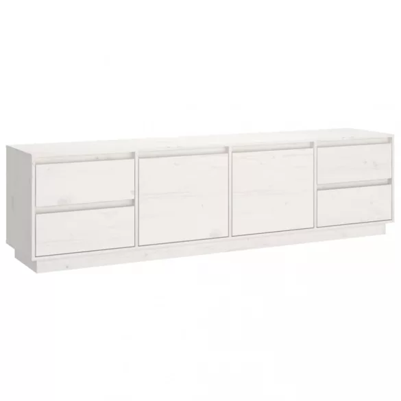 fehér tömör fenyőfa TV-szekrény 176 x 37 x 47,5 cm