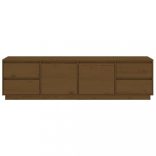 mézbarna tömör fenyőfa TV-szekrény 176x37x47,5 cm