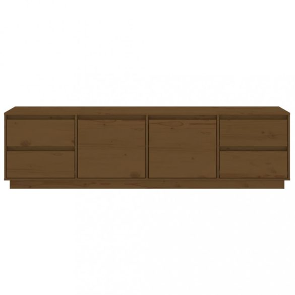 mézbarna tömör fenyőfa TV-szekrény 176x37x47,5 cm