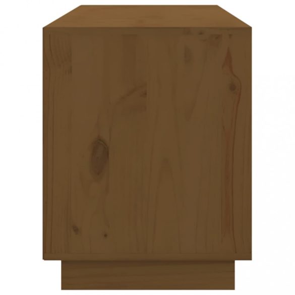 mézbarna tömör fenyőfa TV-szekrény 176x37x47,5 cm