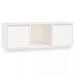 fehér tömör fenyőfa TV-szekrény 110,5x35x44 cm