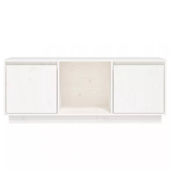 fehér tömör fenyőfa TV-szekrény 110,5x35x44 cm