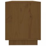 mézbarna tömör fenyőfa TV-szekrény 110,5x35x44 cm