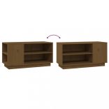 mézbarna tömör fenyőfa TV-szekrény 80x35x40,5 cm