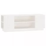 fehér tömör fenyőfa TV-szekrény 110 x 35 x 40,5 cm