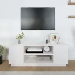 fehér tömör fenyőfa TV-szekrény 110 x 35 x 40,5 cm