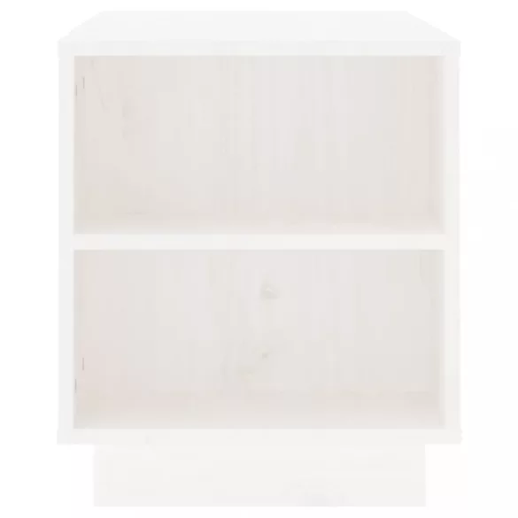 fehér tömör fenyőfa TV-szekrény 110 x 35 x 40,5 cm