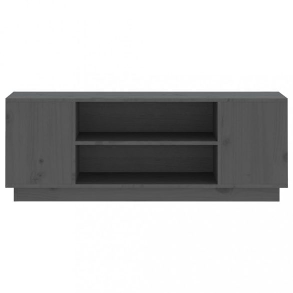 szürke tömör fenyőfa TV-szekrény 110 x 35 x 40,5 cm