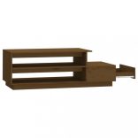 mézbarna tömör fenyőfa dohányzóasztal 120 x 50 x 40,5 cm