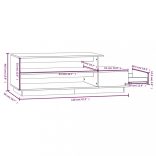 mézbarna tömör fenyőfa dohányzóasztal 120 x 50 x 40,5 cm