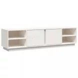 fehér tömör fenyőfa TV-szekrény 156 x 40 x 40 cm