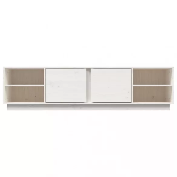 fehér tömör fenyőfa TV-szekrény 156 x 40 x 40 cm