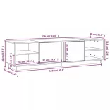 fehér tömör fenyőfa TV-szekrény 156 x 40 x 40 cm