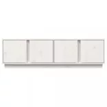 fehér tömör fenyőfa TV-szekrény 140 x 40 x 40 cm