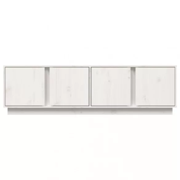 fehér tömör fenyőfa TV-szekrény 140 x 40 x 40 cm