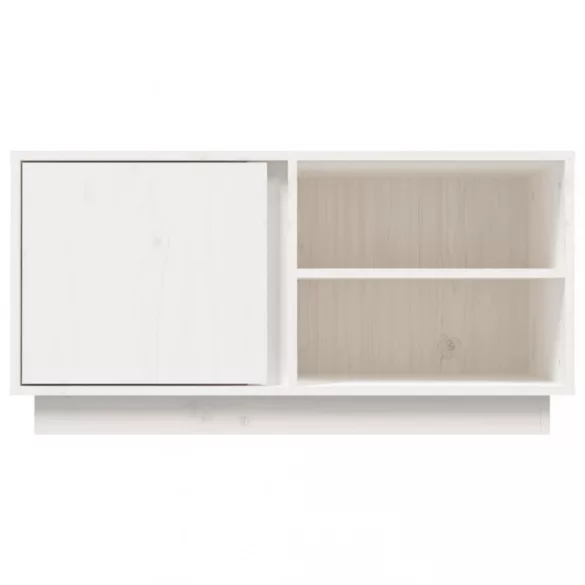 fehér tömör fenyőfa TV-szekrény 80 x 35 x 40,5 cm