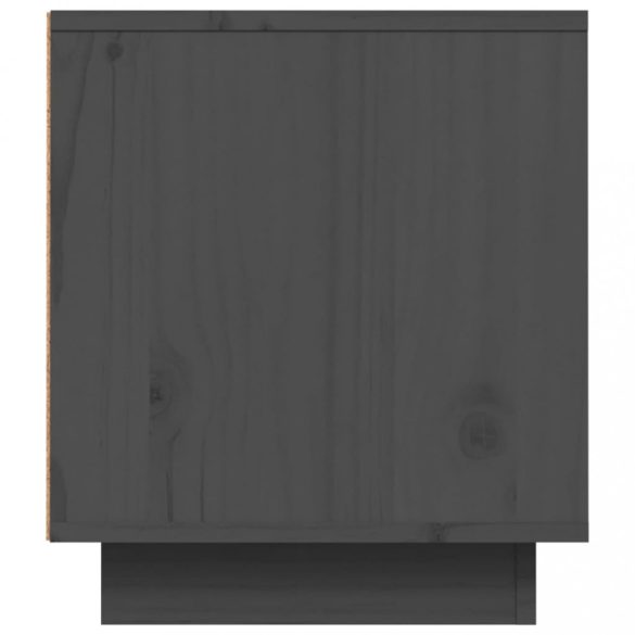 szürke tömör fenyőfa TV-szekrény 80 x 35 x 40,5 cm
