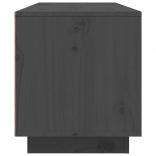 szürke tömör fenyőfa TV-szekrény 80 x 35 x 40,5 cm