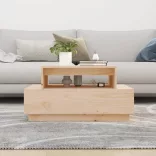 tömör fenyőfa dohányzóasztal 80x55x40,5 cm