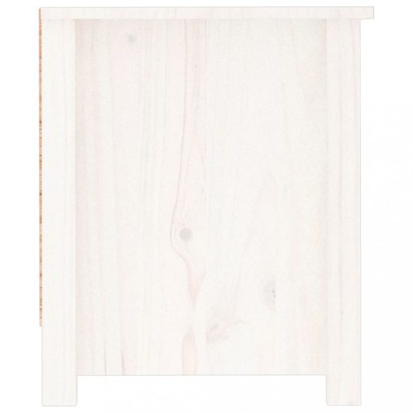fehér tömör fenyőfa cipősszekrény 110 x 38 x 45,5 cm