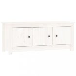 fehér tömör fenyőfa cipősszekrény 110 x 38 x 45,5 cm