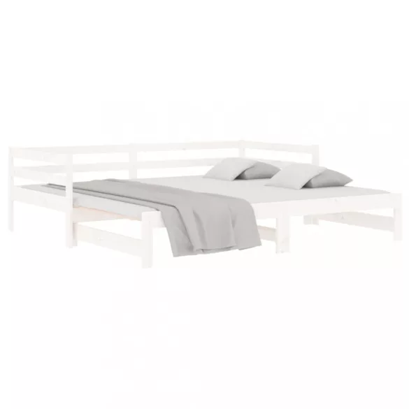 fehér kihúzható nappali ágy matrac nélkül 90x190 cm