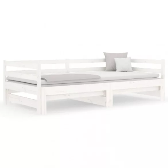 fehér kihúzható nappali ágy matrac nélkül 90x190 cm