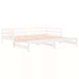 fehér kihúzható nappali ágy matrac nélkül 90x190 cm