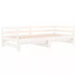 fehér kihúzható nappali ágy matrac nélkül 90x190 cm