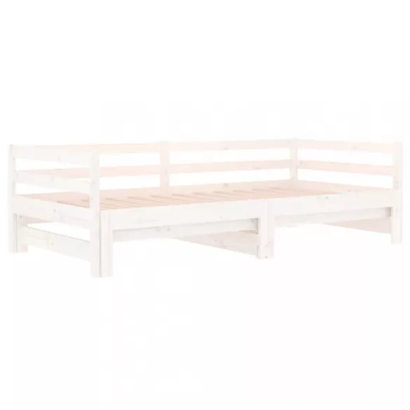 fehér kihúzható nappali ágy matrac nélkül 90x190 cm