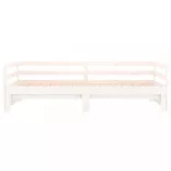 fehér kihúzható nappali ágy matrac nélkül 90x190 cm