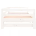 fehér kihúzható nappali ágy matrac nélkül 90x190 cm