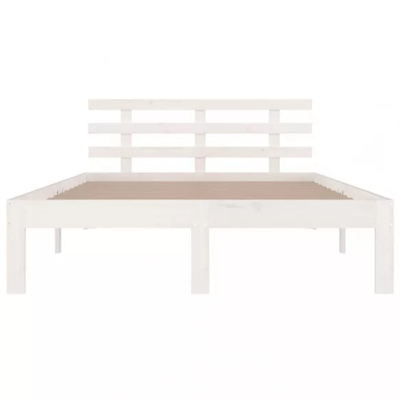 fehér tömör fa ágykeret 140x200 cm
